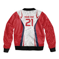 Custom Oceania Football Tahiti Bomber Jacket Polynesian Tribal Pattern LT9 - Polynesian Pride