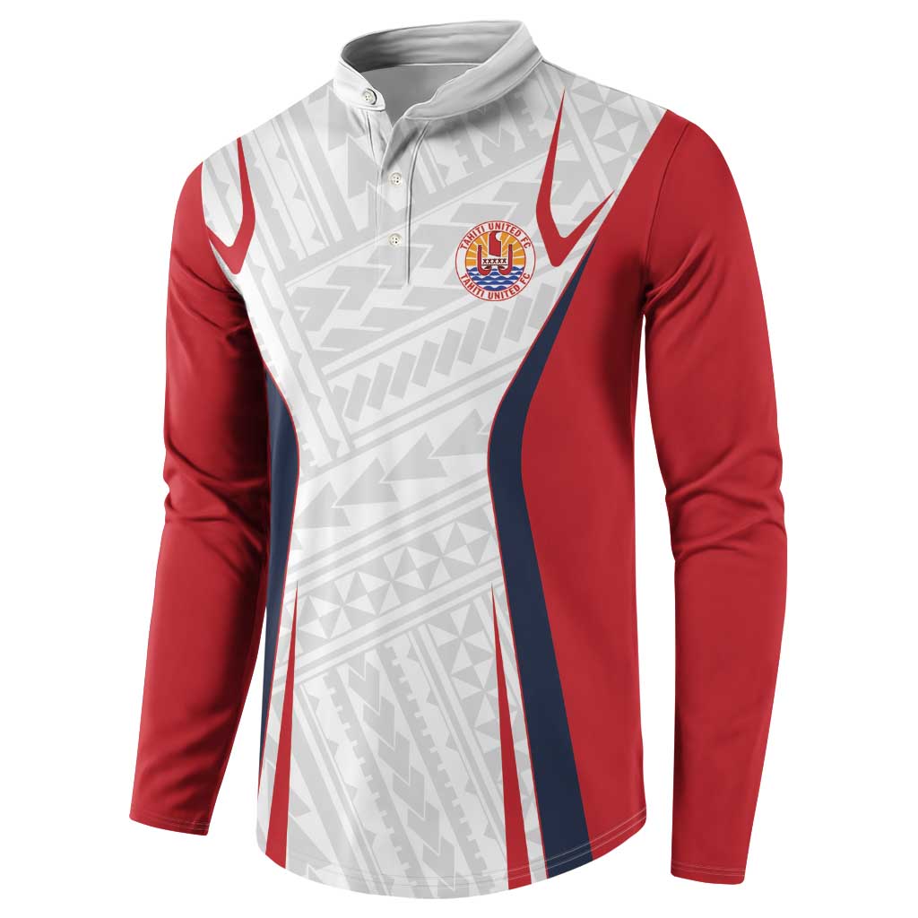 Custom Oceania Football Tahiti Button Sweatshirt Polynesian Tribal Pattern LT9 - Polynesian Pride