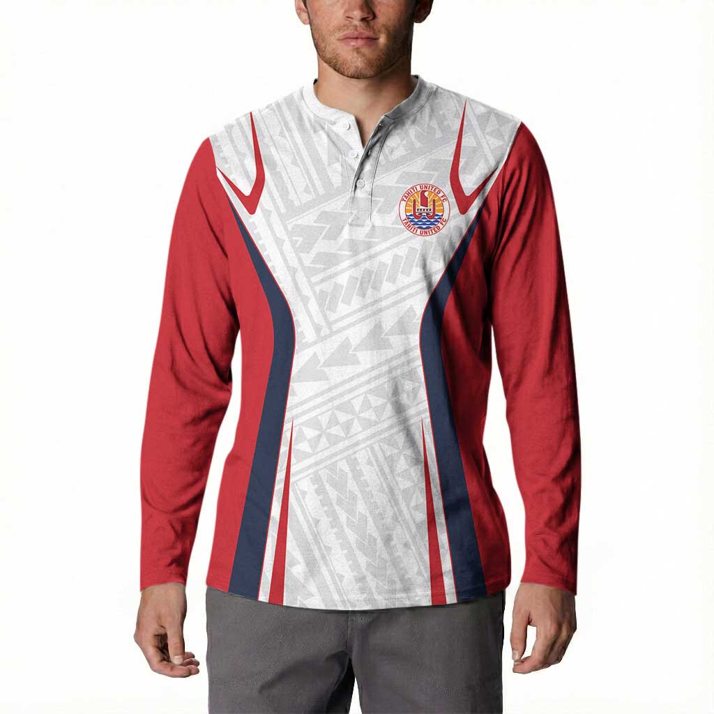 Custom Oceania Football Tahiti Button Sweatshirt Polynesian Tribal Pattern LT9 - Polynesian Pride
