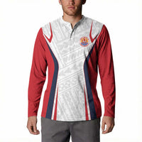Custom Oceania Football Tahiti Button Sweatshirt Polynesian Tribal Pattern LT9 - Polynesian Pride