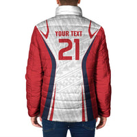 Custom Oceania Football Tahiti Padded Jacket Polynesian Tribal Pattern