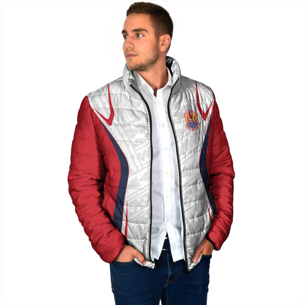 Custom Oceania Football Tahiti Padded Jacket Polynesian Tribal Pattern
