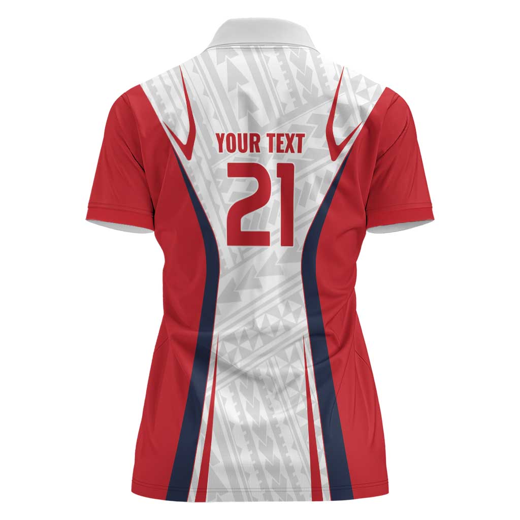 Custom Oceania Football Tahiti Women Polo Shirt Polynesian Tribal Pattern LT9 - Polynesian Pride