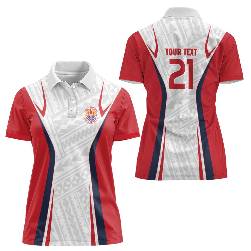 Custom Oceania Football Tahiti Women Polo Shirt Polynesian Tribal Pattern LT9 - Polynesian Pride