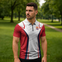 Custom Oceania Football Tahiti Zipper Polo Shirt Polynesian Tribal Pattern