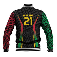 Custom Oceania Football Vanuatu Baseball Jacket Polynesian Tribal Pattern