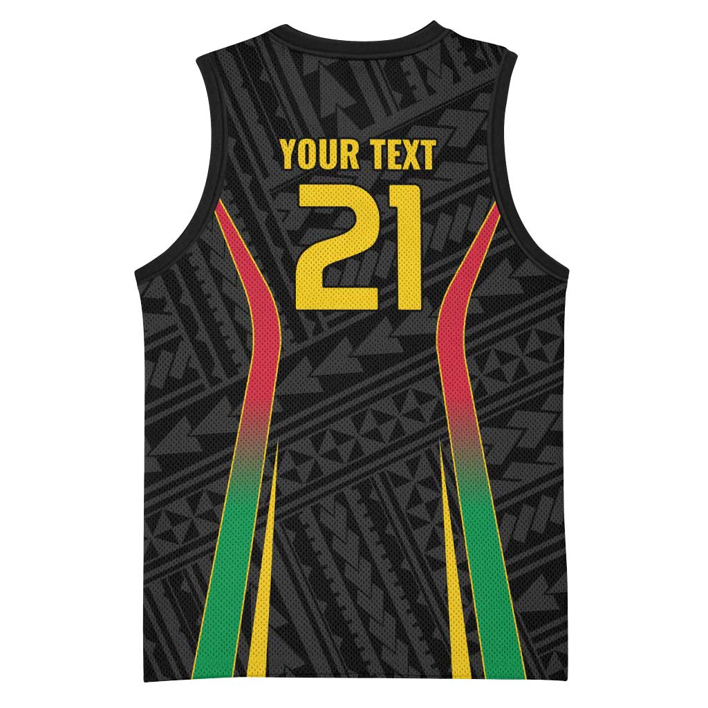Custom Oceania Football Vanuatu Basketball Jersey Polynesian Tribal Pattern LT9 - Polynesian Pride