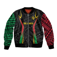 Custom Oceania Football Vanuatu Bomber Jacket Polynesian Tribal Pattern LT9 Unisex Black - Polynesian Pride