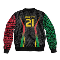 Custom Oceania Football Vanuatu Bomber Jacket Polynesian Tribal Pattern LT9 - Polynesian Pride
