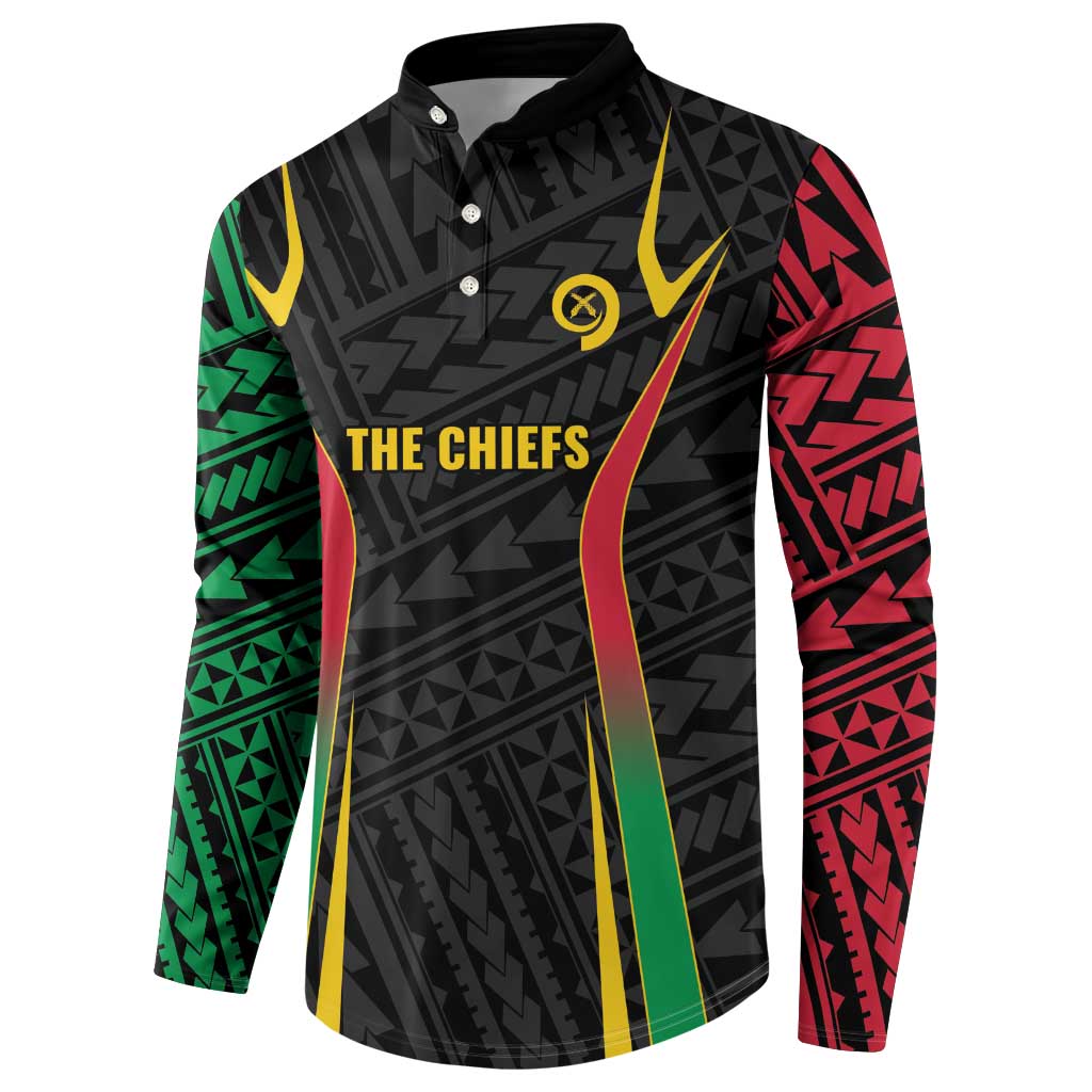Custom Oceania Football Vanuatu Button Sweatshirt Polynesian Tribal Pattern LT9 - Polynesian Pride