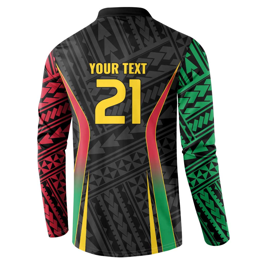 Custom Oceania Football Vanuatu Button Sweatshirt Polynesian Tribal Pattern LT9 - Polynesian Pride