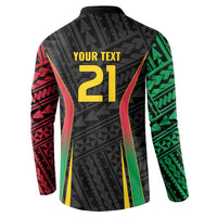 Custom Oceania Football Vanuatu Button Sweatshirt Polynesian Tribal Pattern LT9 - Polynesian Pride