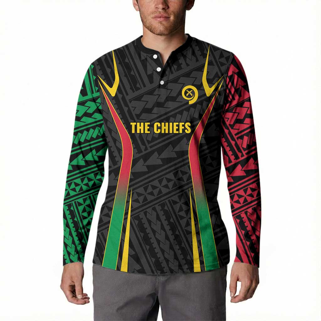 Custom Oceania Football Vanuatu Button Sweatshirt Polynesian Tribal Pattern LT9 - Polynesian Pride