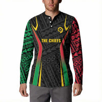 Custom Oceania Football Vanuatu Button Sweatshirt Polynesian Tribal Pattern LT9 - Polynesian Pride