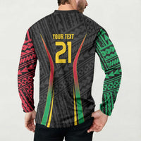 Custom Oceania Football Vanuatu Button Sweatshirt Polynesian Tribal Pattern LT9 - Polynesian Pride