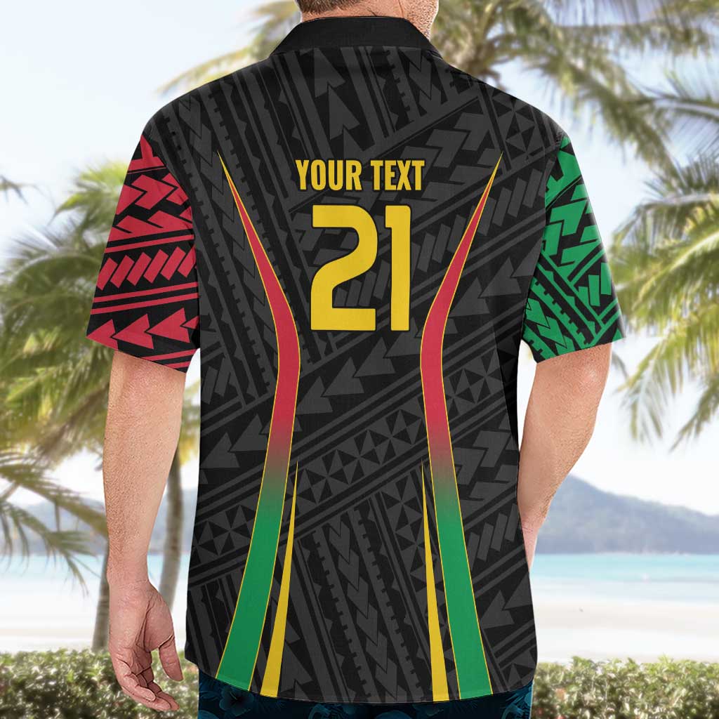 Custom Oceania Football Vanuatu Hawaiian Shirt Polynesian Tribal Pattern