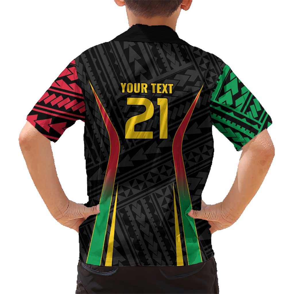 Custom Oceania Football Vanuatu Kid Hawaiian Shirt Polynesian Tribal Pattern LT9 - Polynesian Pride