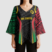 Custom Oceania Football Vanuatu Kimono Sleeve Blouse Polynesian Tribal Pattern LT9 - Polynesian Pride
