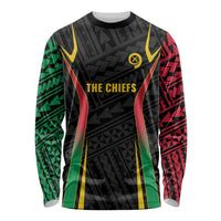 Custom Oceania Football Vanuatu Long Sleeve Shirt Polynesian Tribal Pattern