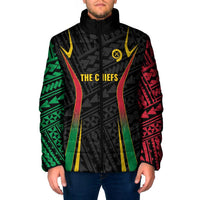 Custom Oceania Football Vanuatu Padded Jacket Polynesian Tribal Pattern LT9 Men Black - Polynesian Pride