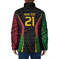 Custom Oceania Football Vanuatu Padded Jacket Polynesian Tribal Pattern LT9 - Polynesian Pride