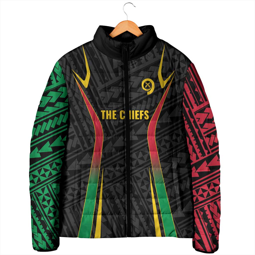 Custom Oceania Football Vanuatu Padded Jacket Polynesian Tribal Pattern LT9 - Polynesian Pride