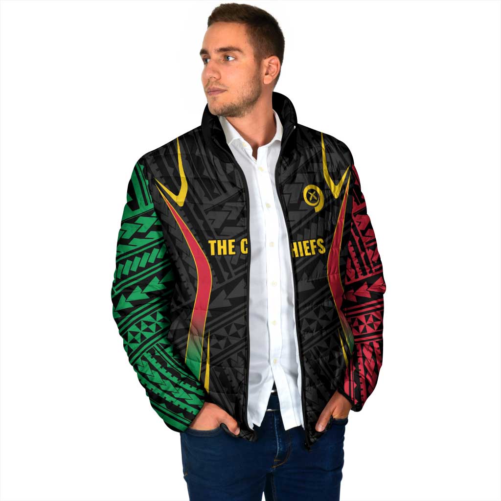 Custom Oceania Football Vanuatu Padded Jacket Polynesian Tribal Pattern LT9 - Polynesian Pride