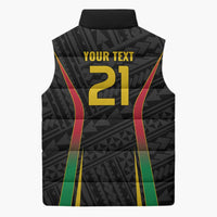 Custom Oceania Football Vanuatu Sleeveless Puffer Jacket Polynesian Tribal Pattern LT9 - Polynesian Pride