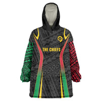 Custom Oceania Football Vanuatu Wearable Blanket Hoodie Polynesian Tribal Pattern LT9 One Size Black - Polynesian Pride