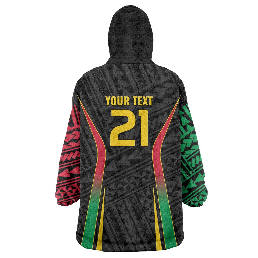 Custom Oceania Football Vanuatu Wearable Blanket Hoodie Polynesian Tribal Pattern LT9 - Polynesian Pride