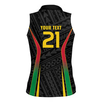 Custom Oceania Football Vanuatu Women Sleeveless Polo Shirt Polynesian Tribal Pattern LT9 - Polynesian Pride