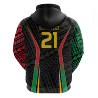 Custom Oceania Football Vanuatu Zip Hoodie Polynesian Tribal Pattern LT9 - Polynesian Pride