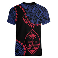 Personalized Guam 80th Anniversary Liberation Day Women V-Neck T-Shirt Guahan Basic Seal