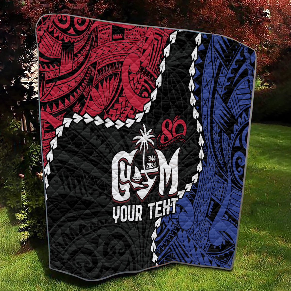 Personalized Guam 80th Anniversary Liberation Day Quilt Tano I Man Chamoru Since 1944 LT9 - Polynesian Pride