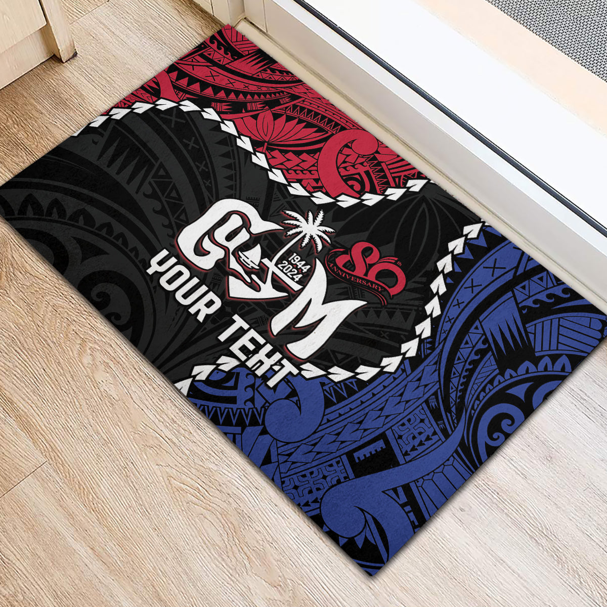 Personalized Guam 80th Anniversary Liberation Day Rubber Doormat Tano I Man Chamoru Since 1944 LT9 - Polynesian Pride