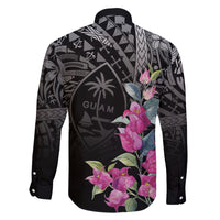 Guahan Puti Tai Nobiu Family Matching Off Shoulder Maxi Dress and Hawaiian Shirt Guam Bougainvillea Flower Art LT9 - Polynesian Pride