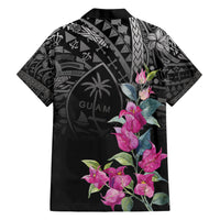Guahan Puti Tai Nobiu Family Matching Short Sleeve Bodycon Dress and Hawaiian Shirt Guam Bougainvillea Flower Art LT9 - Polynesian Pride