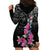 Guahan Puti Tai Nobiu Hoodie Dress Guam Bougainvillea Flower Art