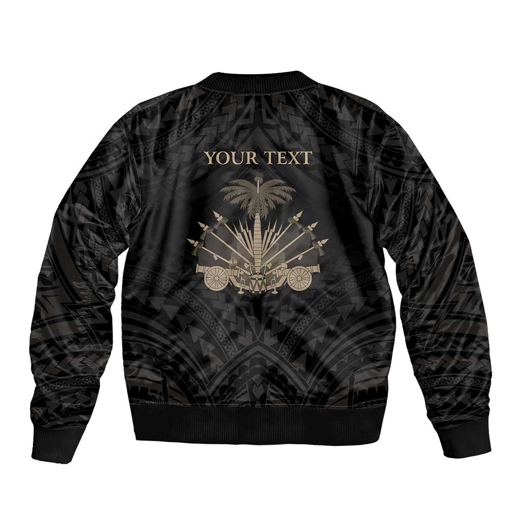 Personalized Haiti First Black Republic Bomber Jacket Negre Marron With Map And Flag LT9 - Polynesian Pride