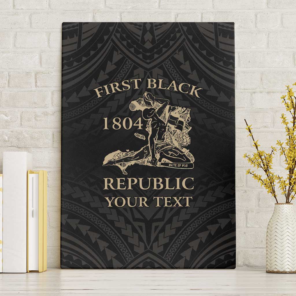 Personalized Haiti First Black Republic Canvas Wall Art Negre Marron With Map And Flag