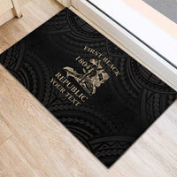 Personalized Haiti First Black Republic Rubber Doormat Negre Marron With Map And Flag LT9 - Polynesian Pride