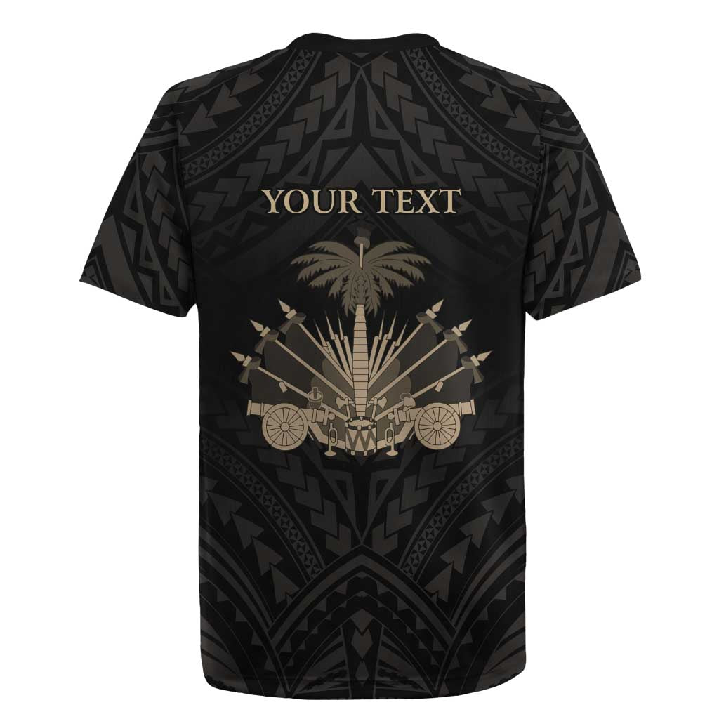 Personalized Haiti First Black Republic Rugby Jersey Negre Marron With Map And Flag LT9 - Polynesian Pride