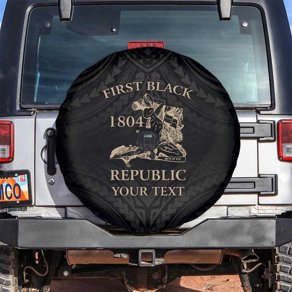 Personalized Haiti First Black Republic Spare Tire Cover Negre Marron With Map And Flag