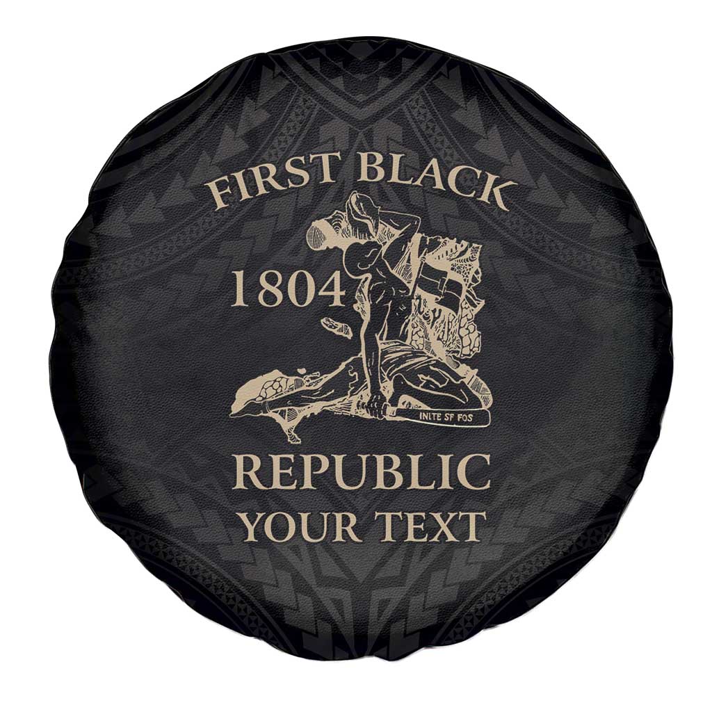 Personalized Haiti First Black Republic Spare Tire Cover Negre Marron With Map And Flag