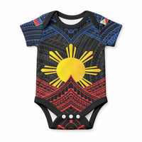 Personalized Philippines Baby Onesie Polynesian Tribal Tattoo with Filipino Flag Motif