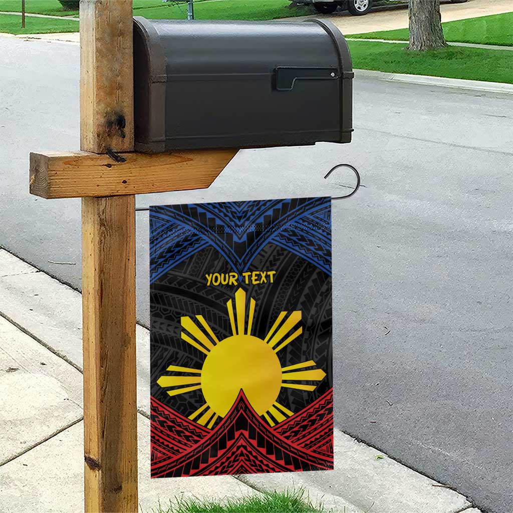 Personalized Philippines Garden Flag Polynesian Tribal Tattoo with Filipino Flag Motif