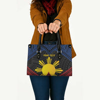 Personalized Philippines Leather Bag Polynesian Tribal Tattoo with Filipino Flag Motif - Polynesian Pride