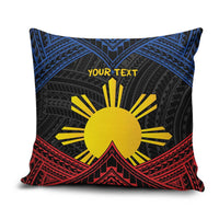 Personalized Philippines Pillow Cover Polynesian Tribal Tattoo with Filipino Flag Motif - Polynesian Pride