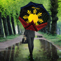 Personalized Philippines Umbrella Polynesian Tribal Tattoo with Filipino Flag Motif - Polynesian Pride