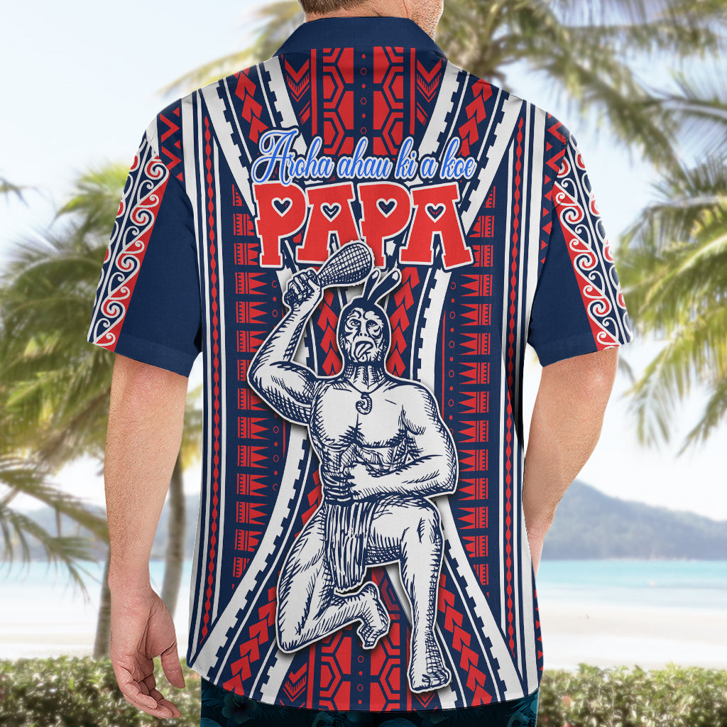 Aotearoa Father's Day Gift For Dad Hawaiian Shirt Aroha Ahau Ki A Koe Papa - Maori Style Pattern LT9 - Polynesian Pride